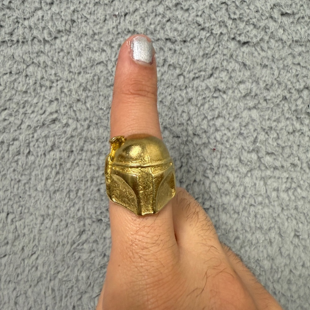 Mandalorian Star Wars Brass Ring Size 10.5
